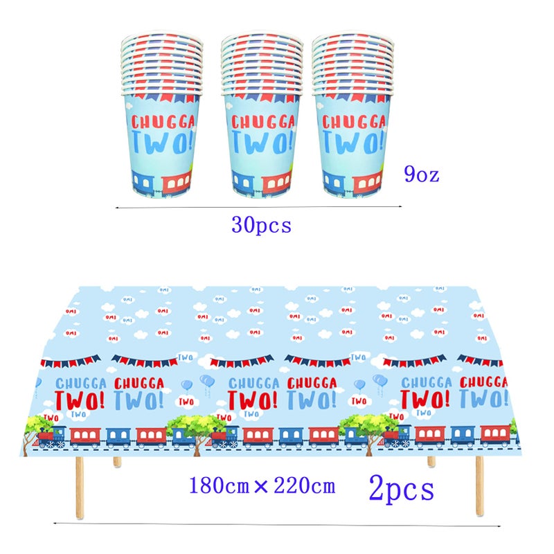 BEOXAGAR Chugga Chugga Two Two Party Supplies - Image 3